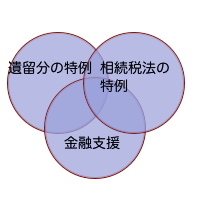 三つのバックアップ 相続税法の特例 金融支援 民法の特例 